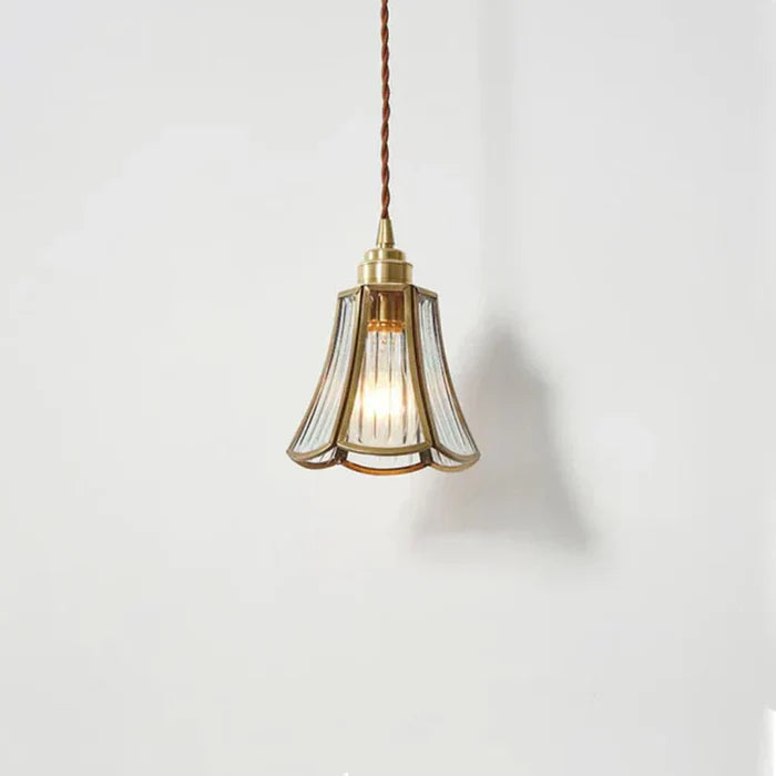 Lampada a Sospensione Vintage in Ottone Stile Nordico