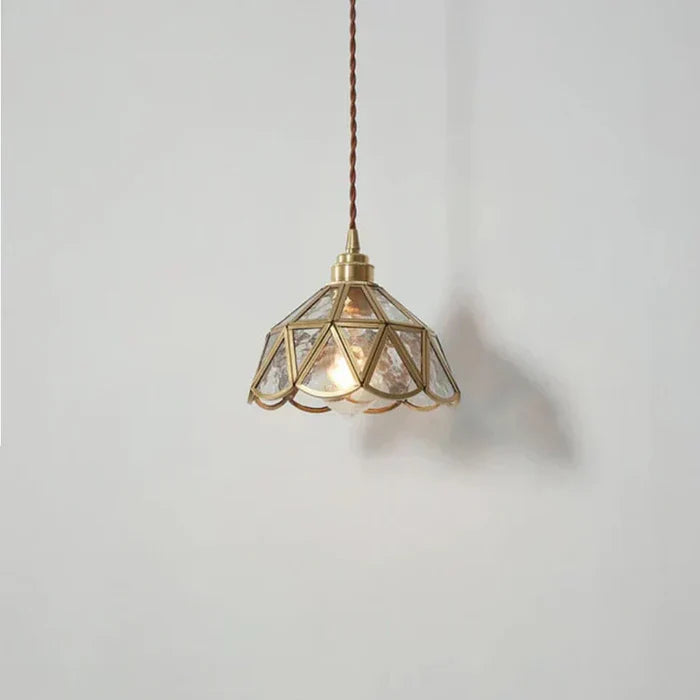 Lampada a Sospensione Vintage in Ottone Stile Nordico