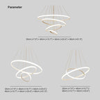 Arisha Design LED Lampada a Sospensione Anello Moderna