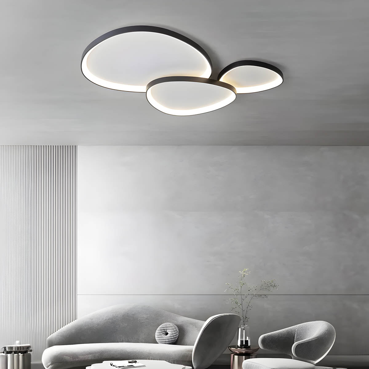 Lampada da soffitto a tre pezzi color Dauw