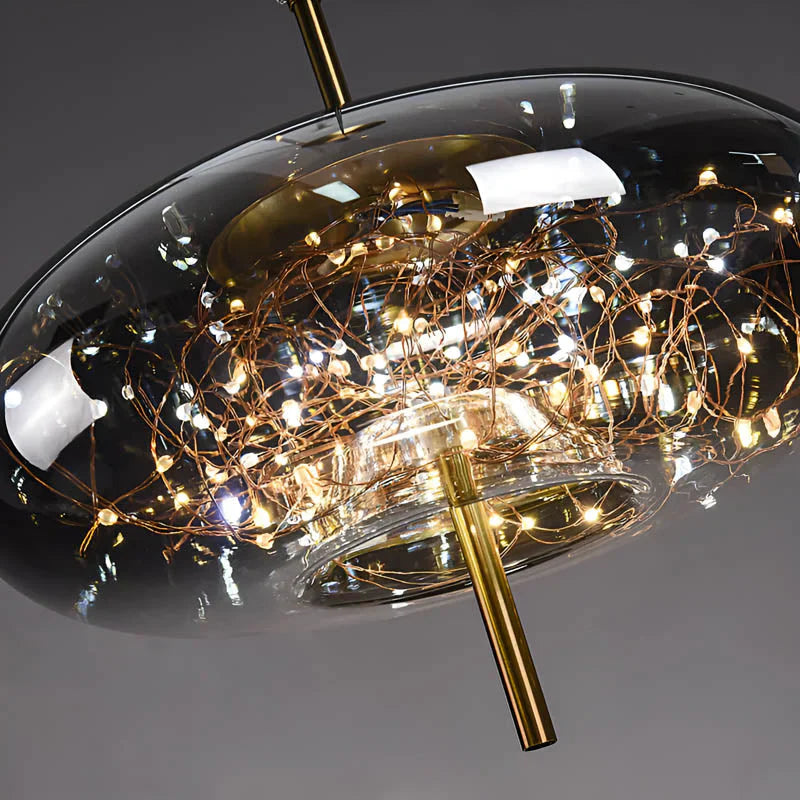 Moderno Sfavillante Lampadario in Vetro