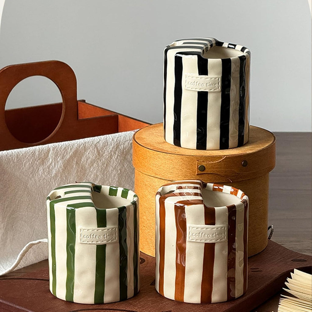 Tazza Ceramica Retro a Strisce
