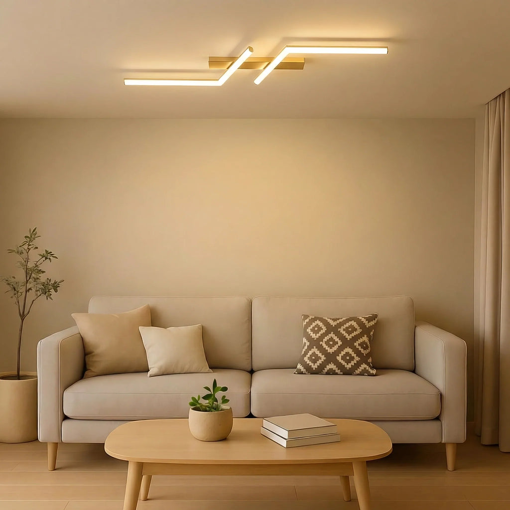 Moderna Semplice Luce da Soffitto LED in Alluminio Nero