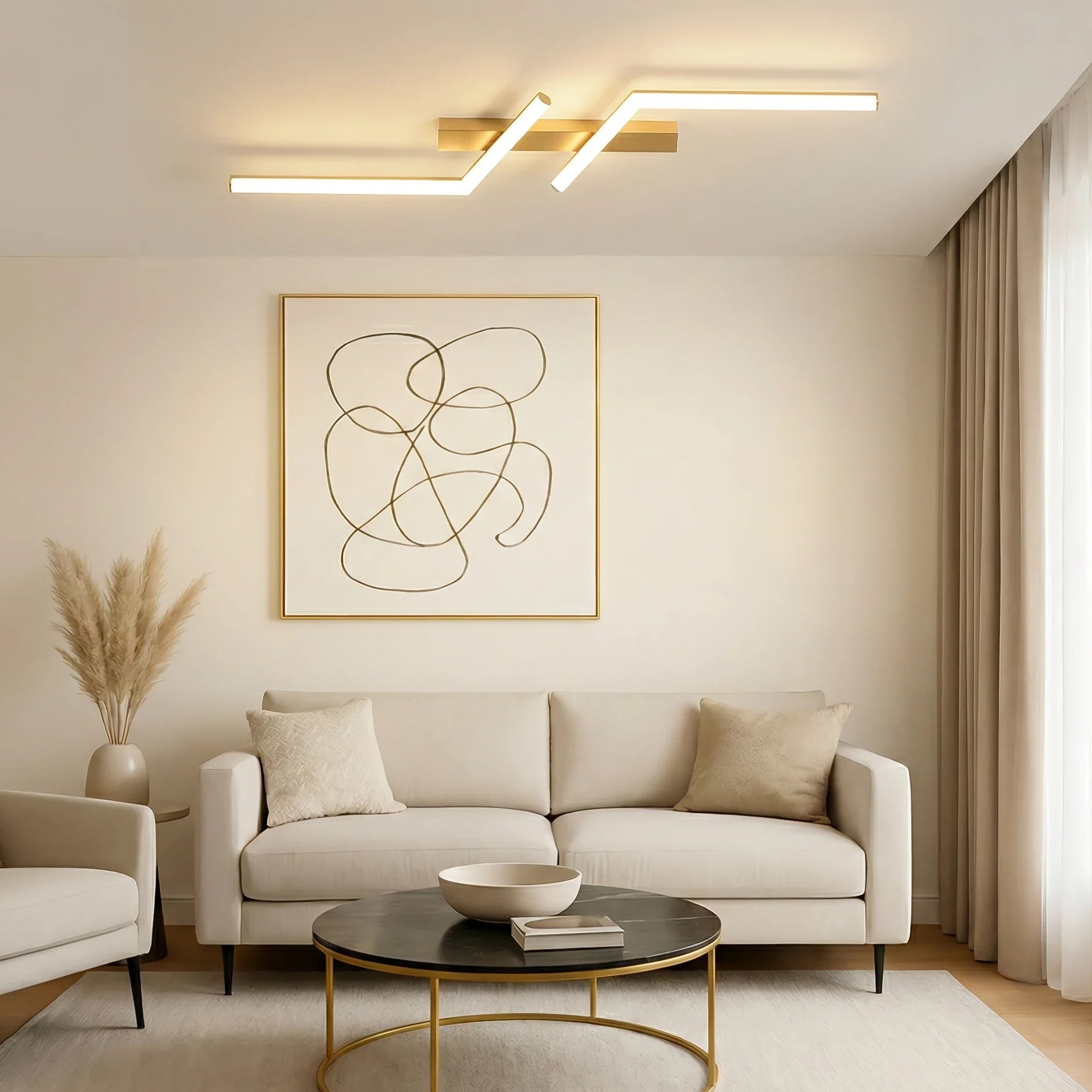 Moderna Semplice Luce da Soffitto LED in Alluminio Nero
