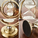 Timer di Sabbia a Clessidra di Lusso con Cornice in Metallo Elegante