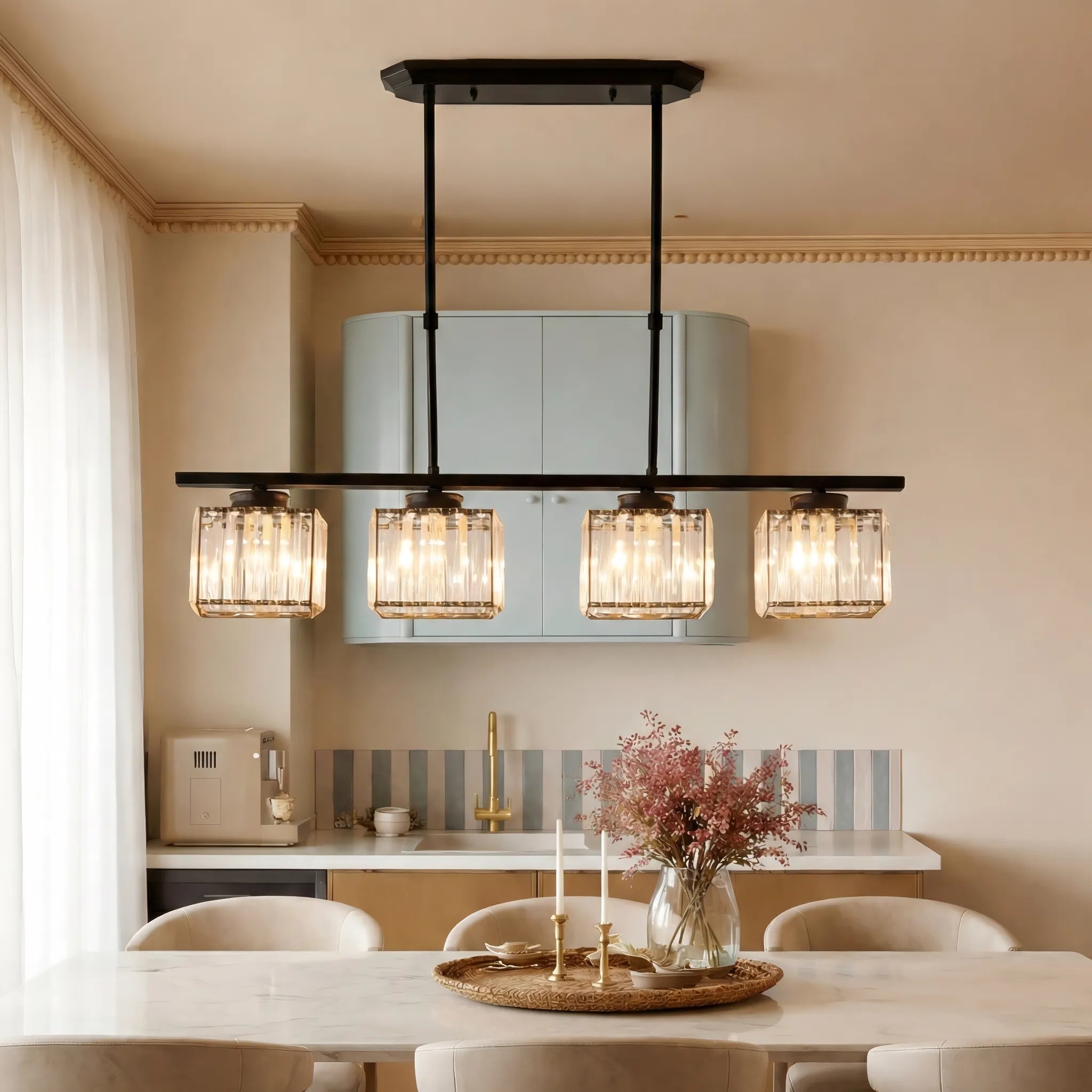 Lampadario in Vetro Multi-Testa Nordico