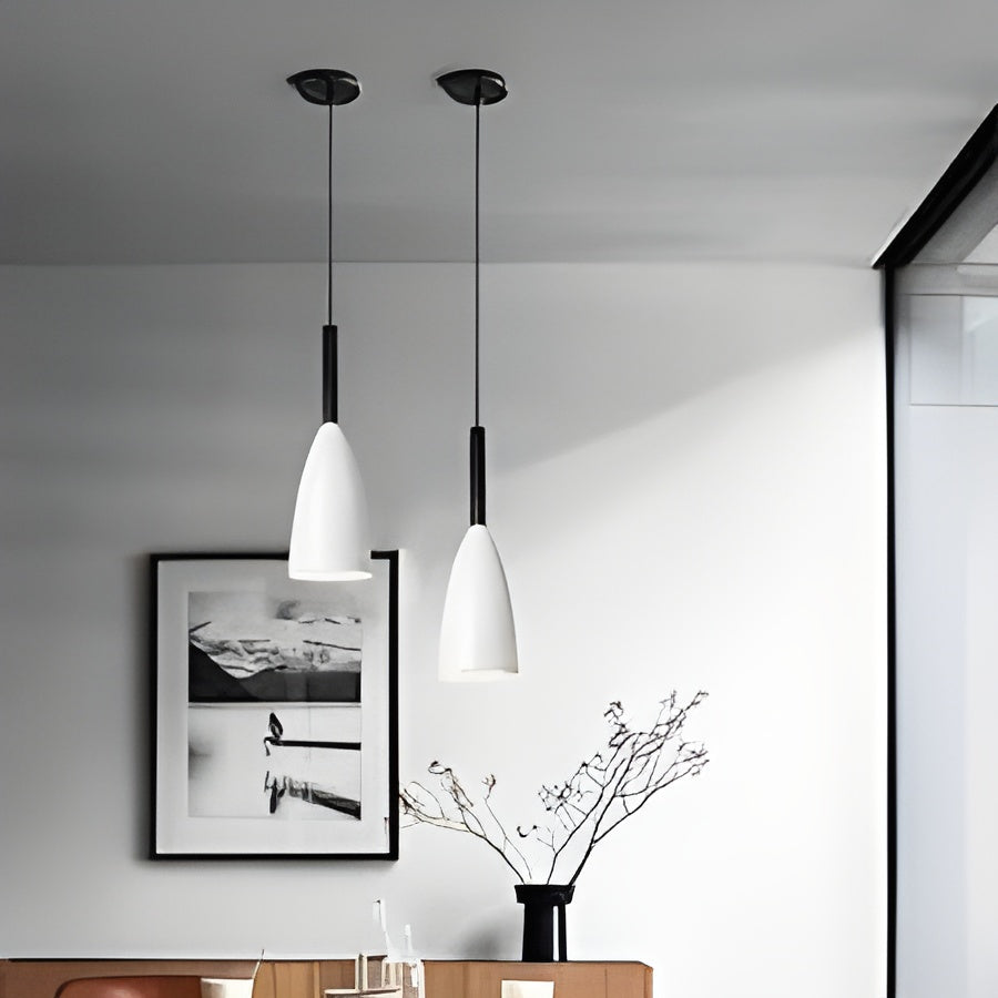 Lampada a sospensione in design scandinavo – Regolabile in altezza & Moderna | Perfetta per cucina & camera da letto