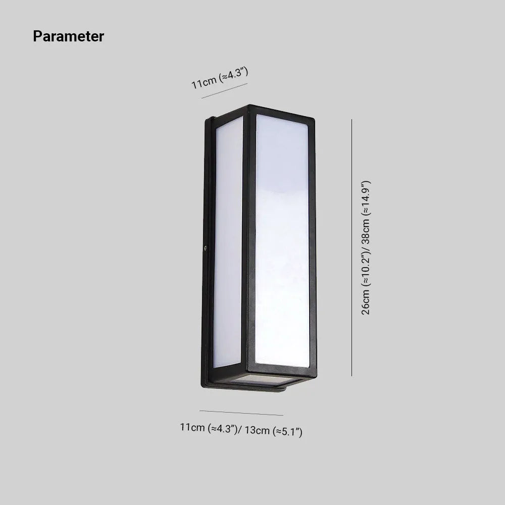 Lampada da Parete Moderna Impermeabile in Metallo Linae, Nera