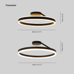 Solen Moderno Lampadario a Soffitto Circolare, Nero e Bianco