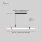 Inari Moderno Lampadario Lineare in Metallo, Nero/Oro