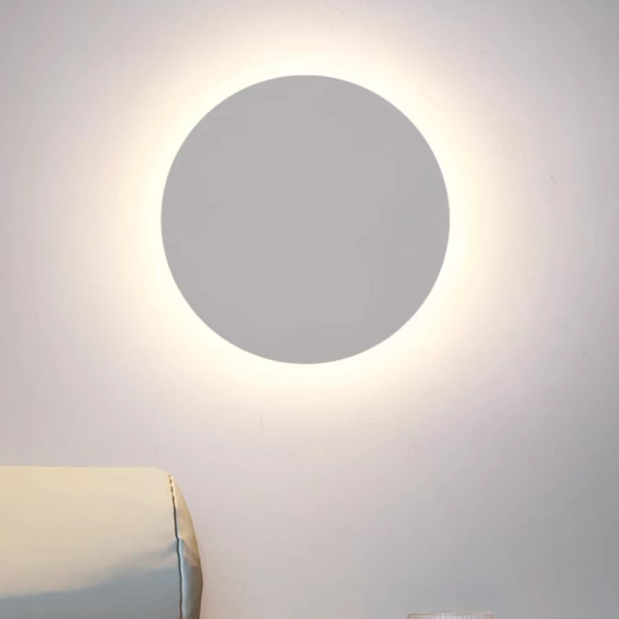 Klyne Minimalist Lampada da Parete Esterno Rotonda/Quadrata LED, Nera/Bianca