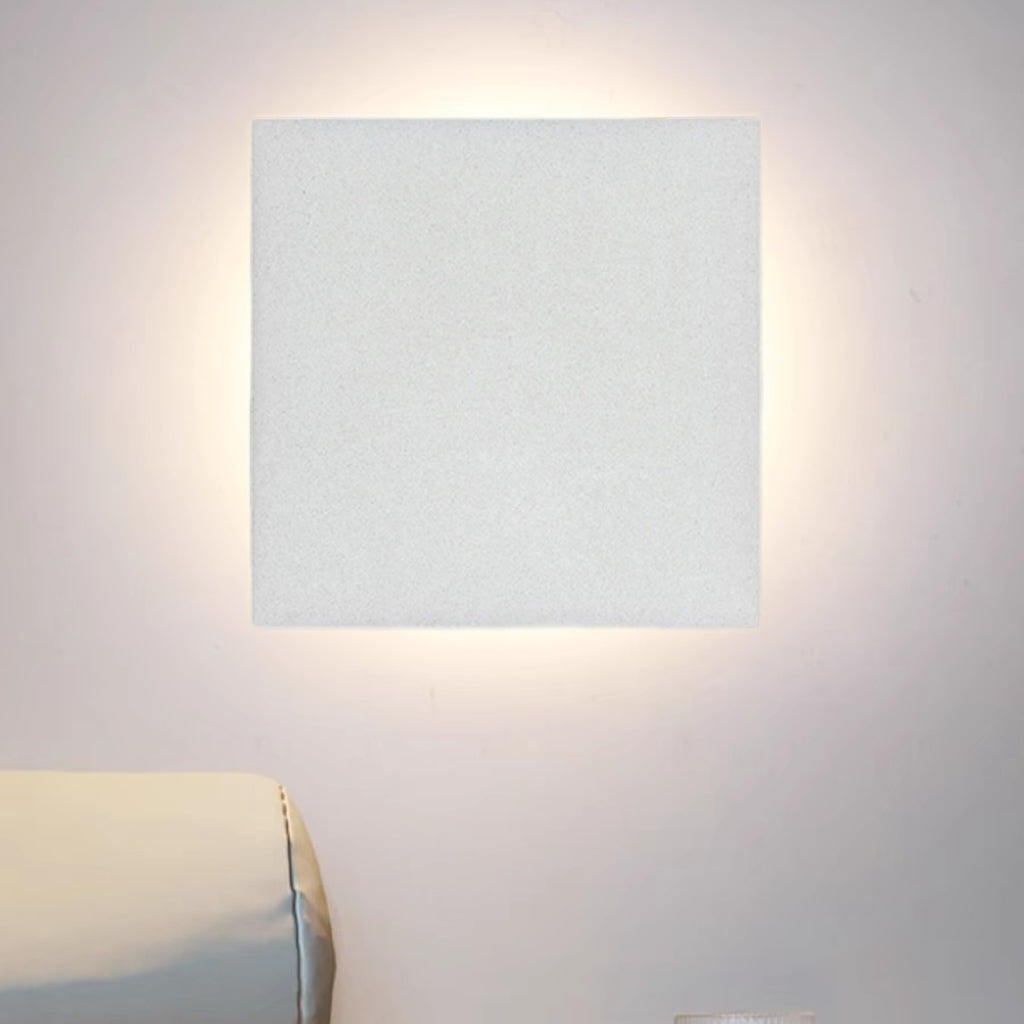 Klyne Minimalist Lampada da Parete Esterno Rotonda/Quadrata LED, Nera/Bianca