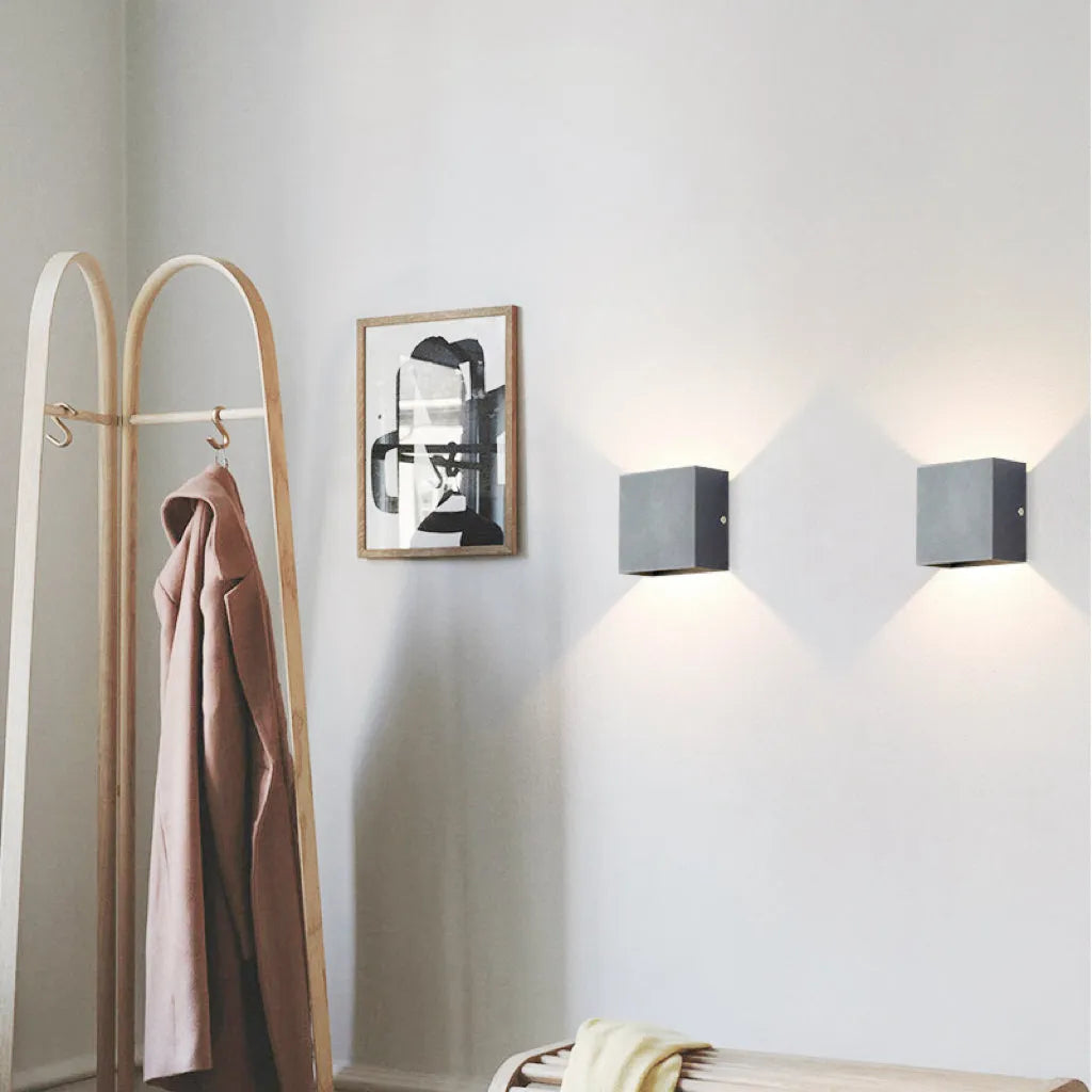 Lampada da Parete Esterna Quadrata Moderna Regolabile LED Nexu