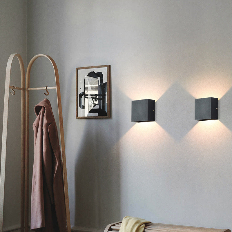 Lampada da Parete Esterna Quadrata Moderna Regolabile LED Nexu