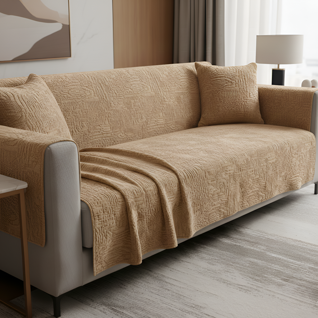 Copertura per Divano Texturizzata di Lusso Stile Interni Elegante