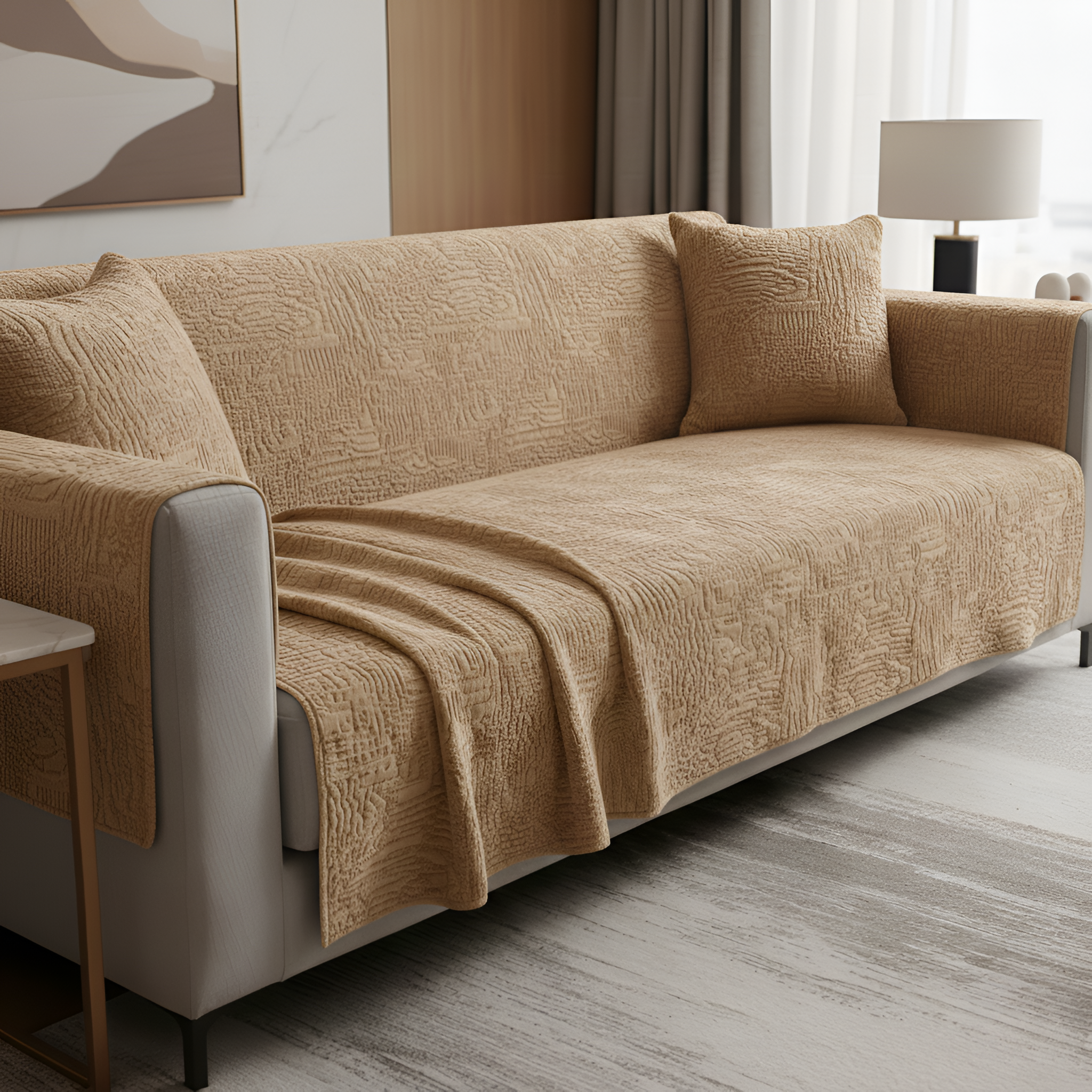Copertura per Divano Texturizzata di Lusso Stile Interni Elegante