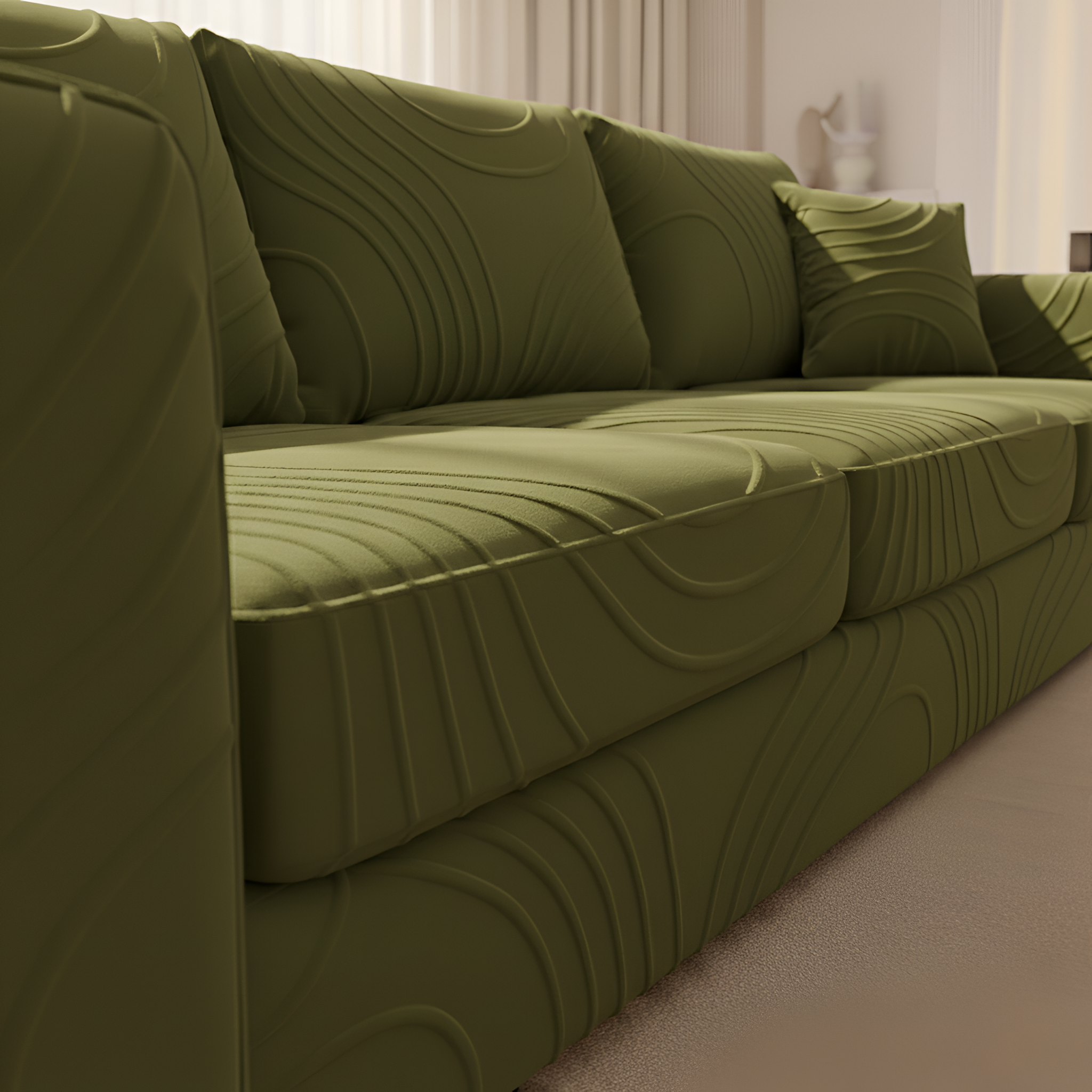 Copertura Elegante per Divano Stile Interno Raffinato