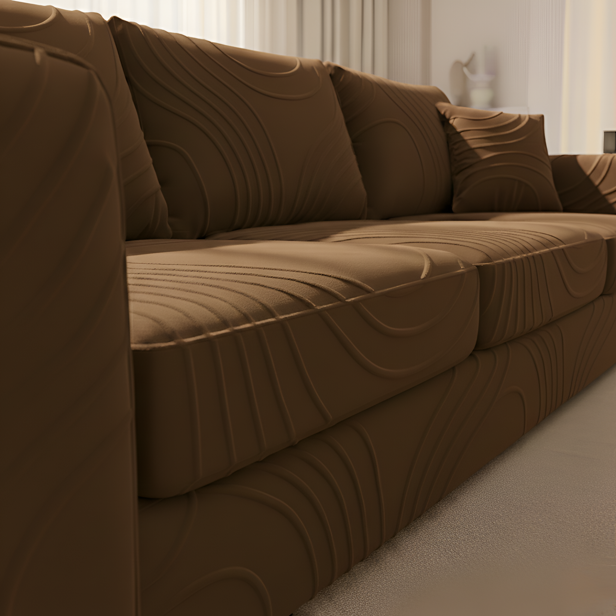 Copertura Elegante per Divano Stile Interno Raffinato