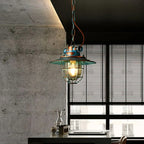 Silva Industriale Rustica Metallo Lampade a Sospensione, Bianco/Blu