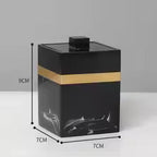 DECORVA – Elegante Vassoio in Marmo Nero per Decorazioni di Lusso per Bagno