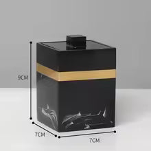 DECORVA – Elegante Vassoio in Marmo Nero per Decorazioni di Lusso per Bagno