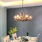 Lampadario in Resina con Corna di Cervo Retro Epoch per Soggiorno