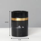 DECORVA – Elegante Vassoio in Marmo Nero per Decorazioni di Lusso per Bagno