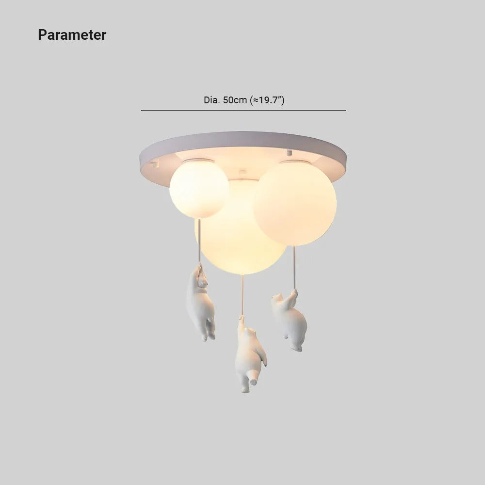 Lampada da soffitto / sospensione a forma di orso con palloncino