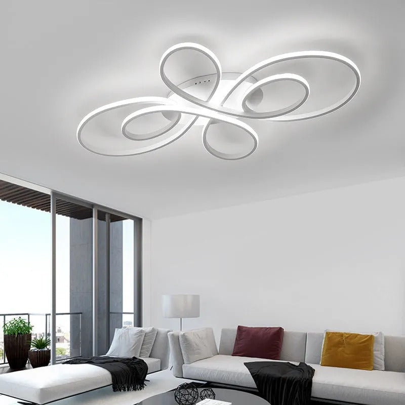 Brisa Moderno LED Multi Anelli Plafoniera, Marrone/Bianco