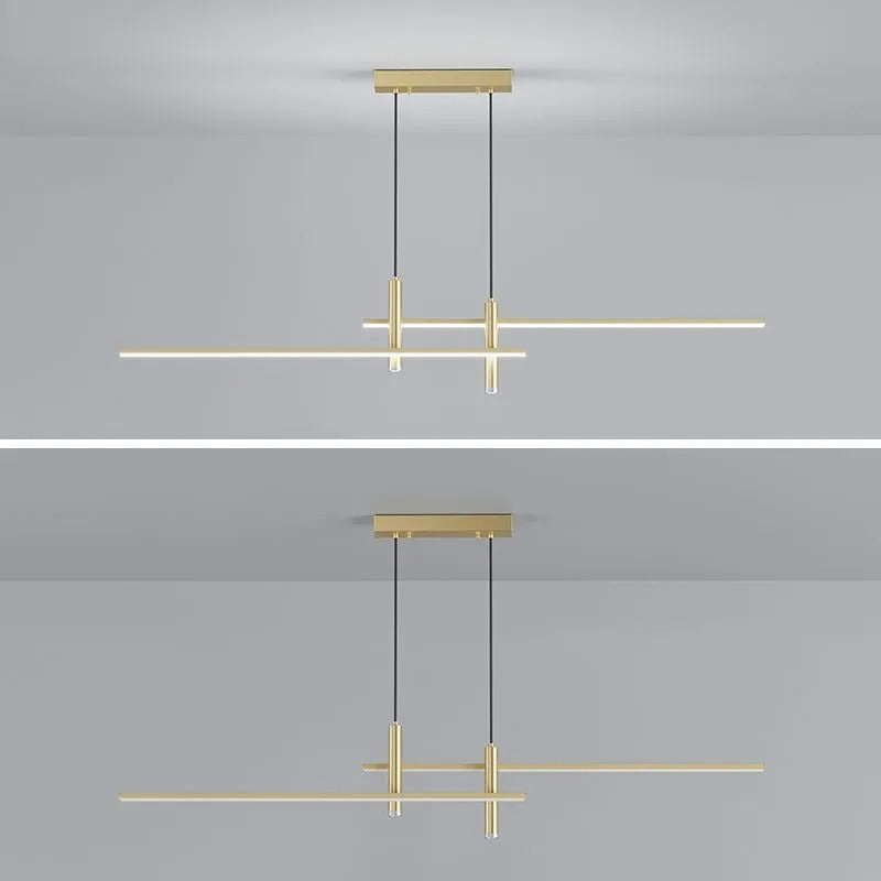 Lampada a Sospensione Lineare Moderna Arisha per Sala da Pranzo