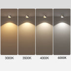 Faretto rotondo in alluminio minimalista moderno, regolabile, a LED, montato a soffitto per soggiorno