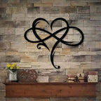 LoveBound - Elegante decorazione da parete a forma di cuore e simbolo dell'infinito