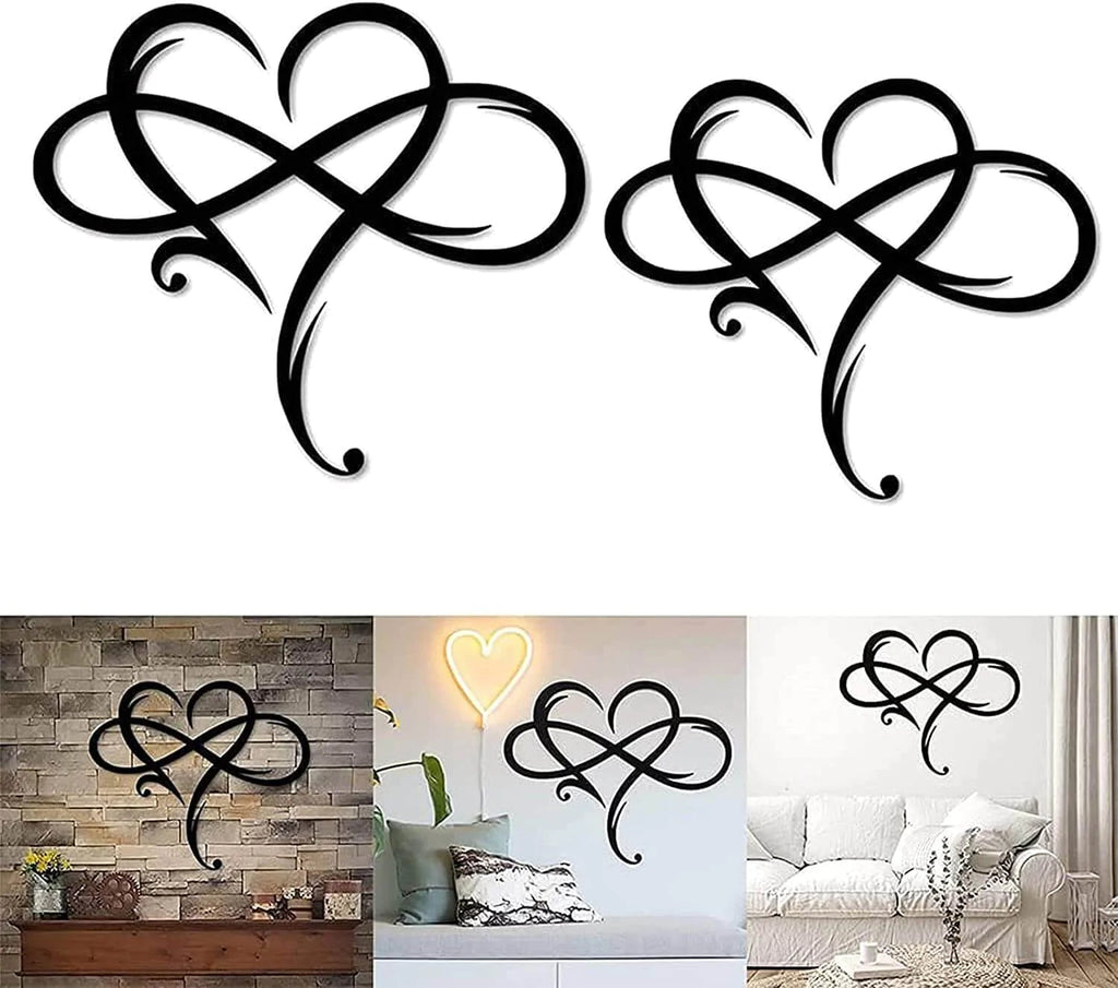 LoveBound - Elegante decorazione da parete a forma di cuore e simbolo dell'infinito