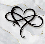 LoveBound - Elegante decorazione da parete a forma di cuore e simbolo dell'infinito