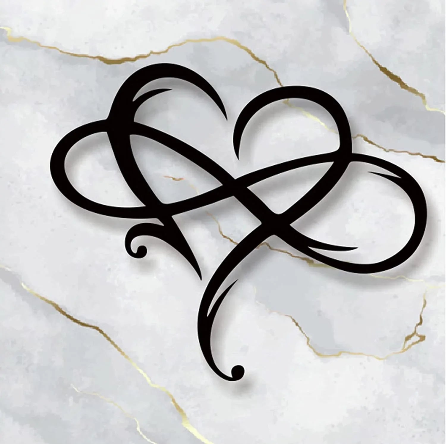 LoveBound - Elegante decorazione da parete a forma di cuore e simbolo dell'infinito