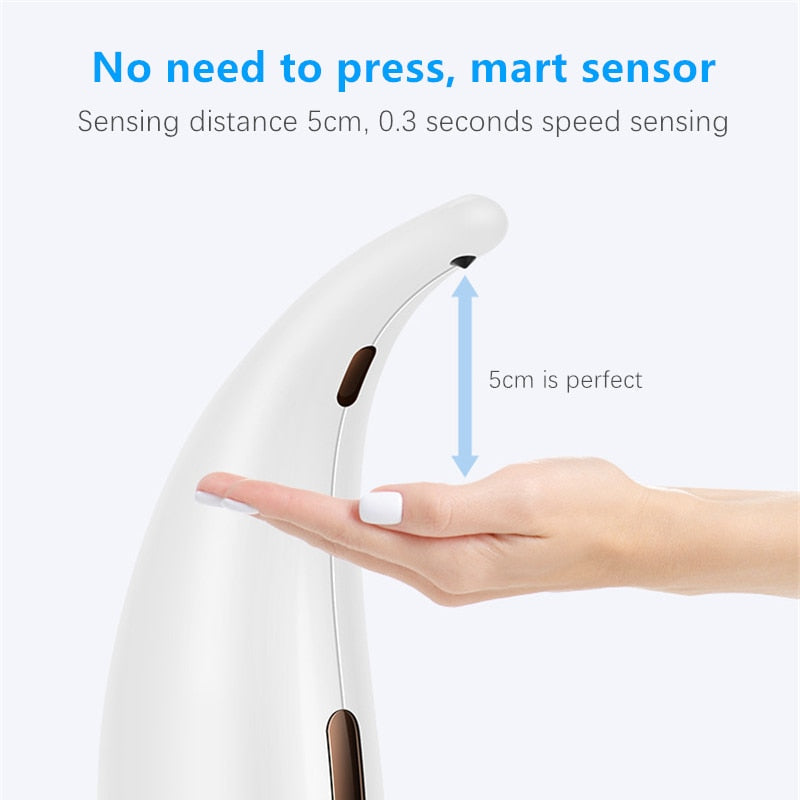 Dispenser di Sapone Liquido Schiumoso Senza Contatto con Sensore Smart a Infrarossi per Cucina
