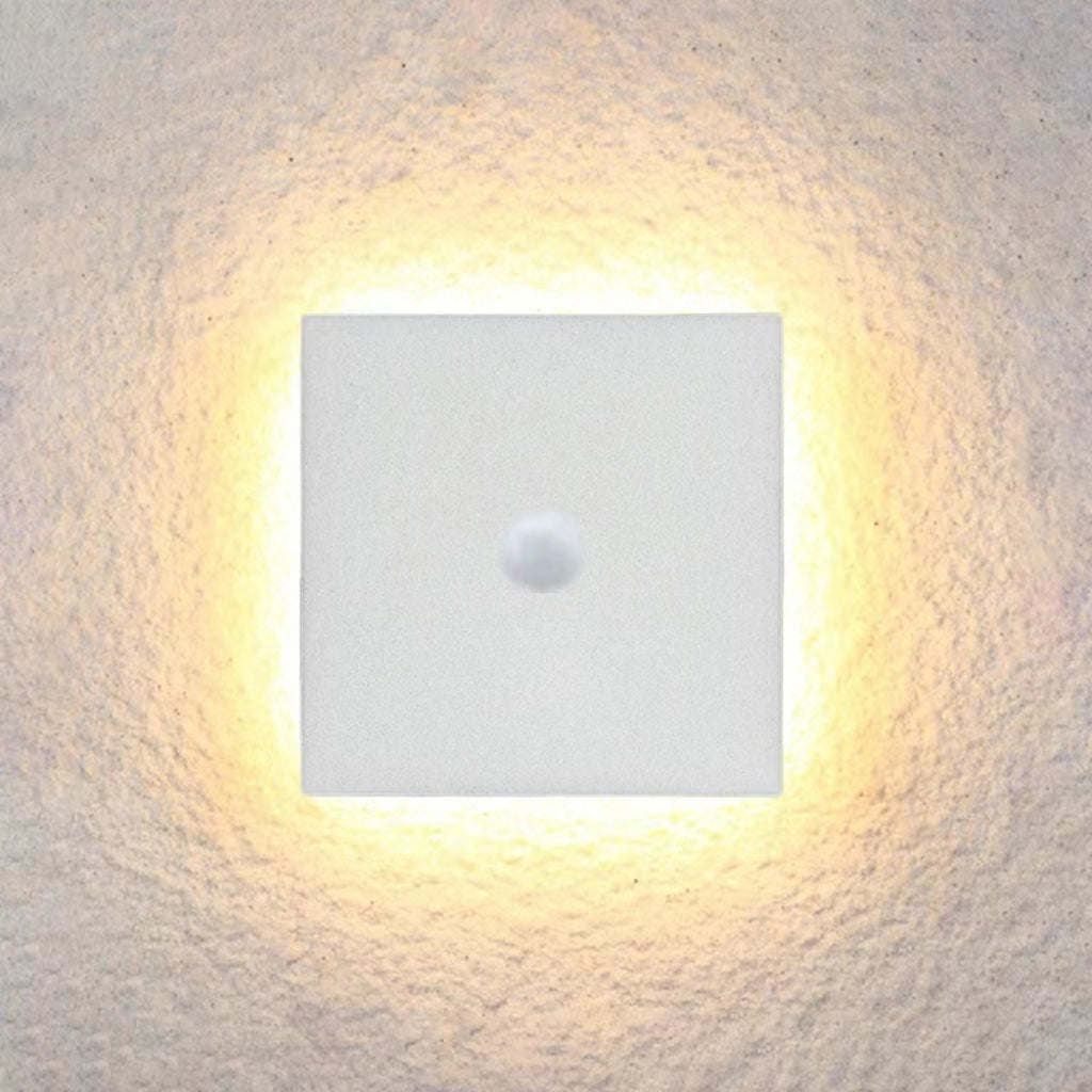 Klyne Minimalist Lampada da Parete Esterno Rotonda/Quadrata LED, Nera/Bianca