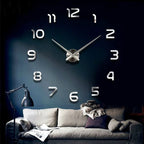 WallVibe – Orologio da parete 3D con superficie specchiata e numeri adesivi sospesi