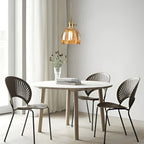Lampada a sospensione con vetro floreale – Design giapponese per ambienti accoglienti