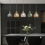 Lampada a Sospensione Giapponese Retro in Vetro a Forma di Fiore