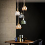 Lampada a Sospensione Giapponese Retro in Vetro a Forma di Fiore