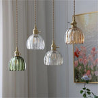 Lampada a Sospensione Giapponese Retro in Vetro a Forma di Fiore