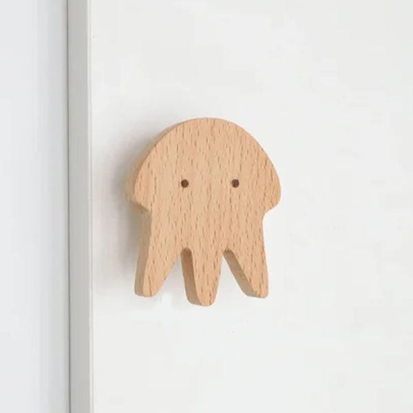 Ganci da Parete in Legno a Forma di Animale - Appendino Adesivo