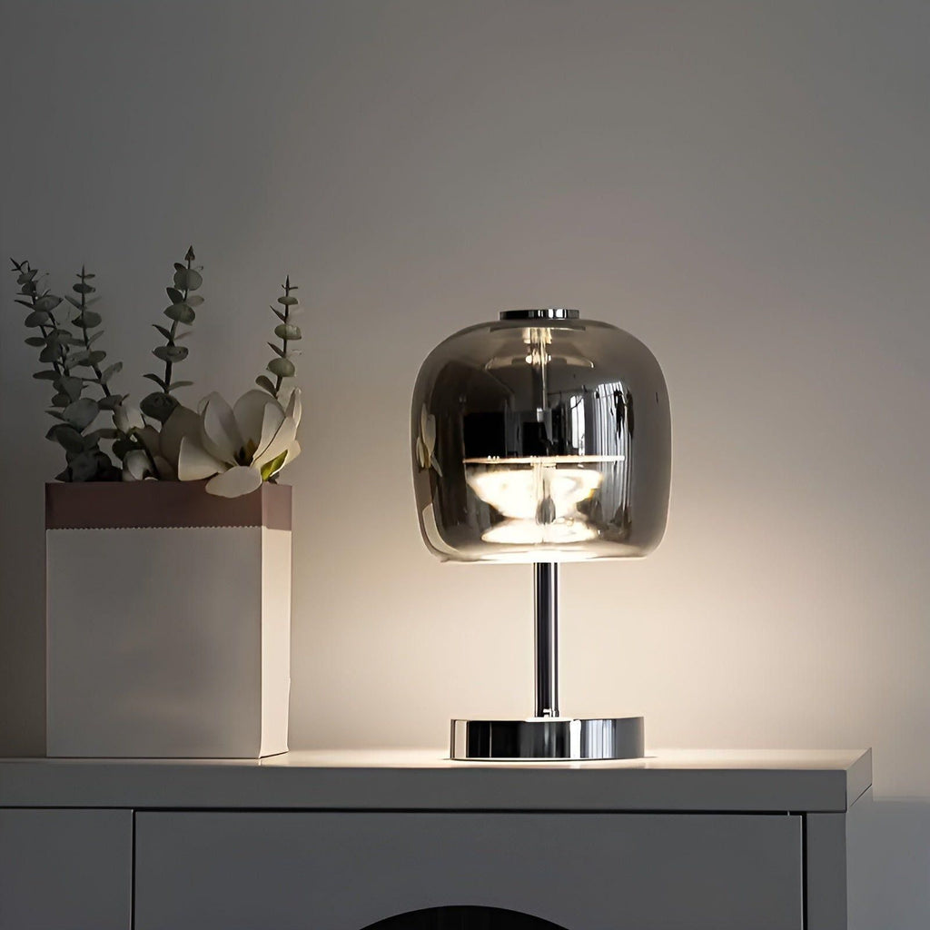 Lux Shine Lampada - Elegante lampada da scrivania in vetro elettroplaccato per illuminazione ambientale