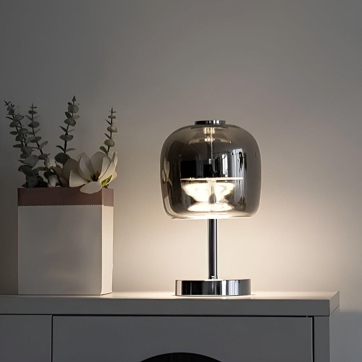 Lux Shine Lampada - Elegante lampada da scrivania in vetro elettroplaccato per illuminazione ambientale