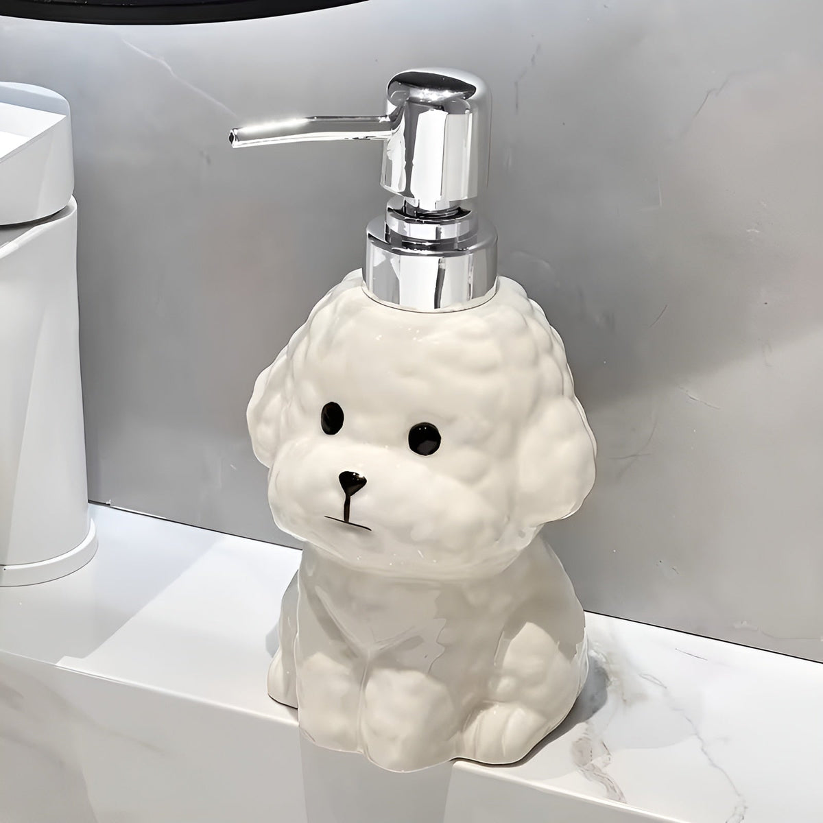 Dispenser di sapone in ceramica ricaricabile – Elegante pompa per sapone per bagno e cucina
