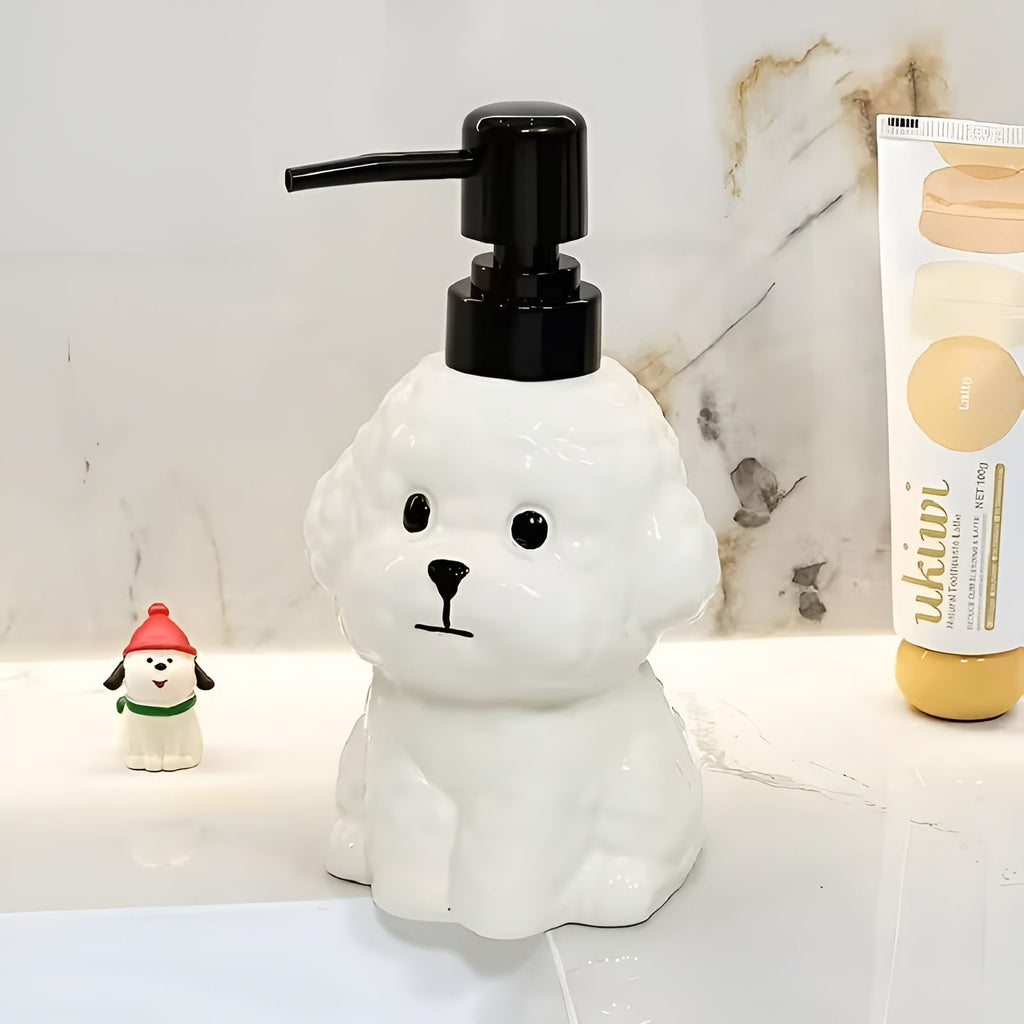 Dispenser di sapone in ceramica ricaricabile – Elegante pompa per sapone per bagno e cucina