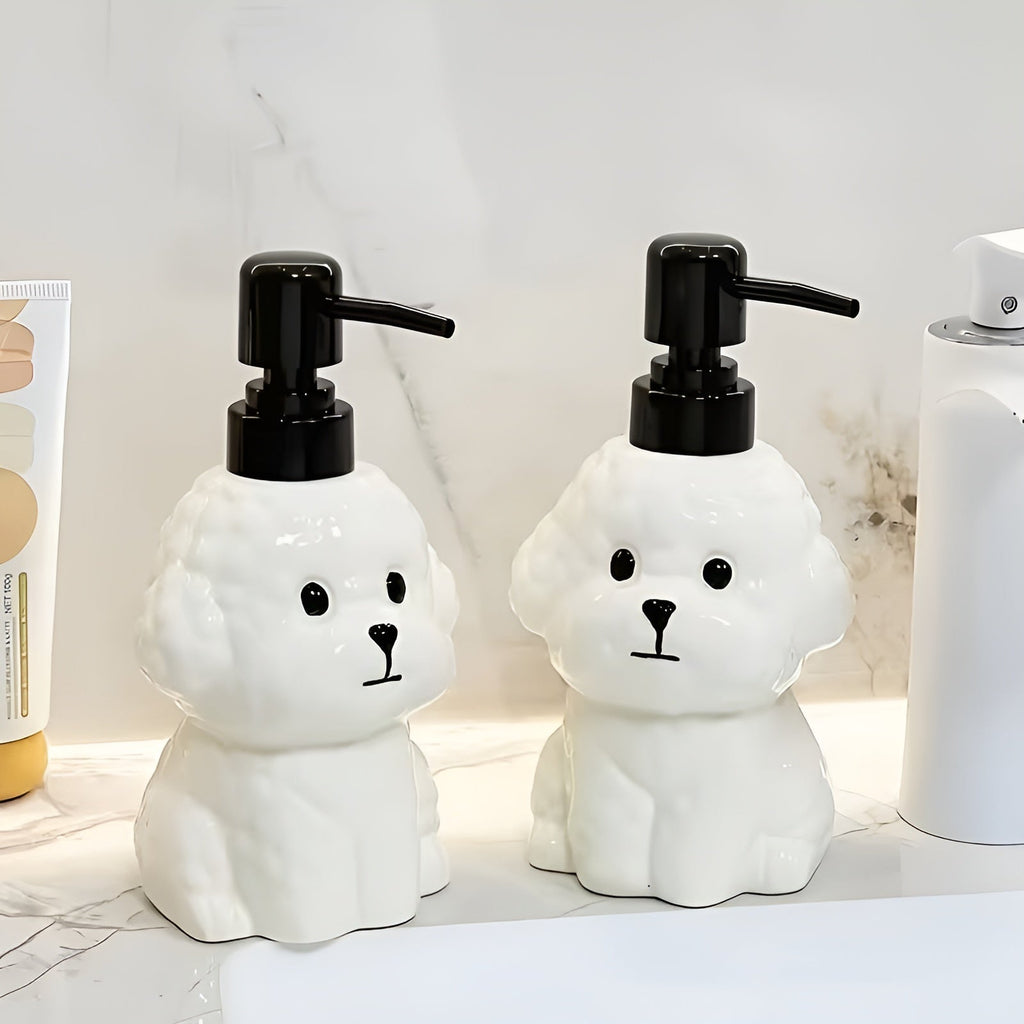 Dispenser di sapone in ceramica ricaricabile – Elegante pompa per sapone per bagno e cucina