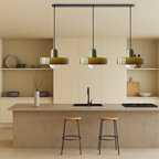 Lampada a sospensione Bauhaus a tre vetri