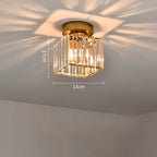 Lampada da soffitto in cristallo E27 Moderna – Nera o Oro, Montaggio a soffitto